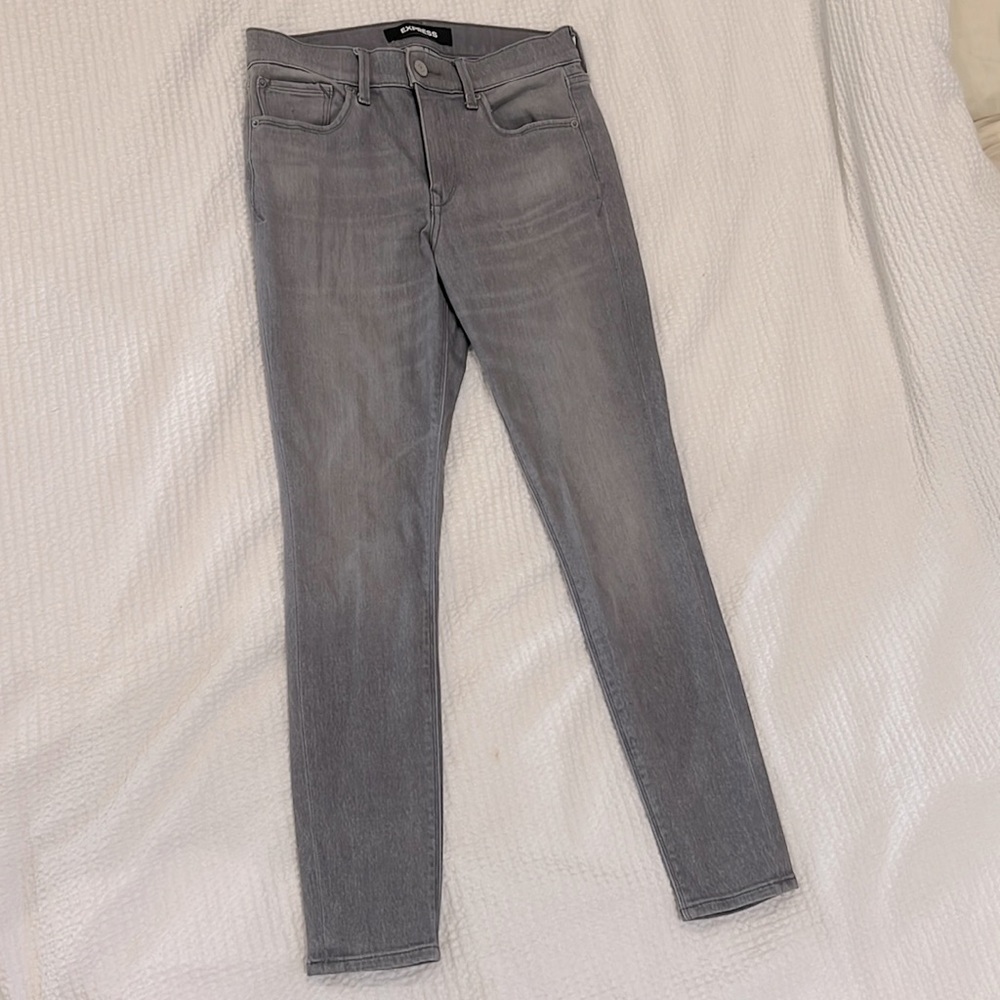 Gray stretch Express mid rise leggings- new condition, size 4.